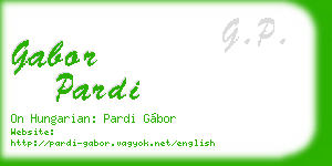 gabor pardi business card